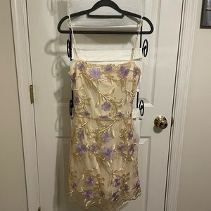 Lucy in the Sky Amari Gold Floral dress